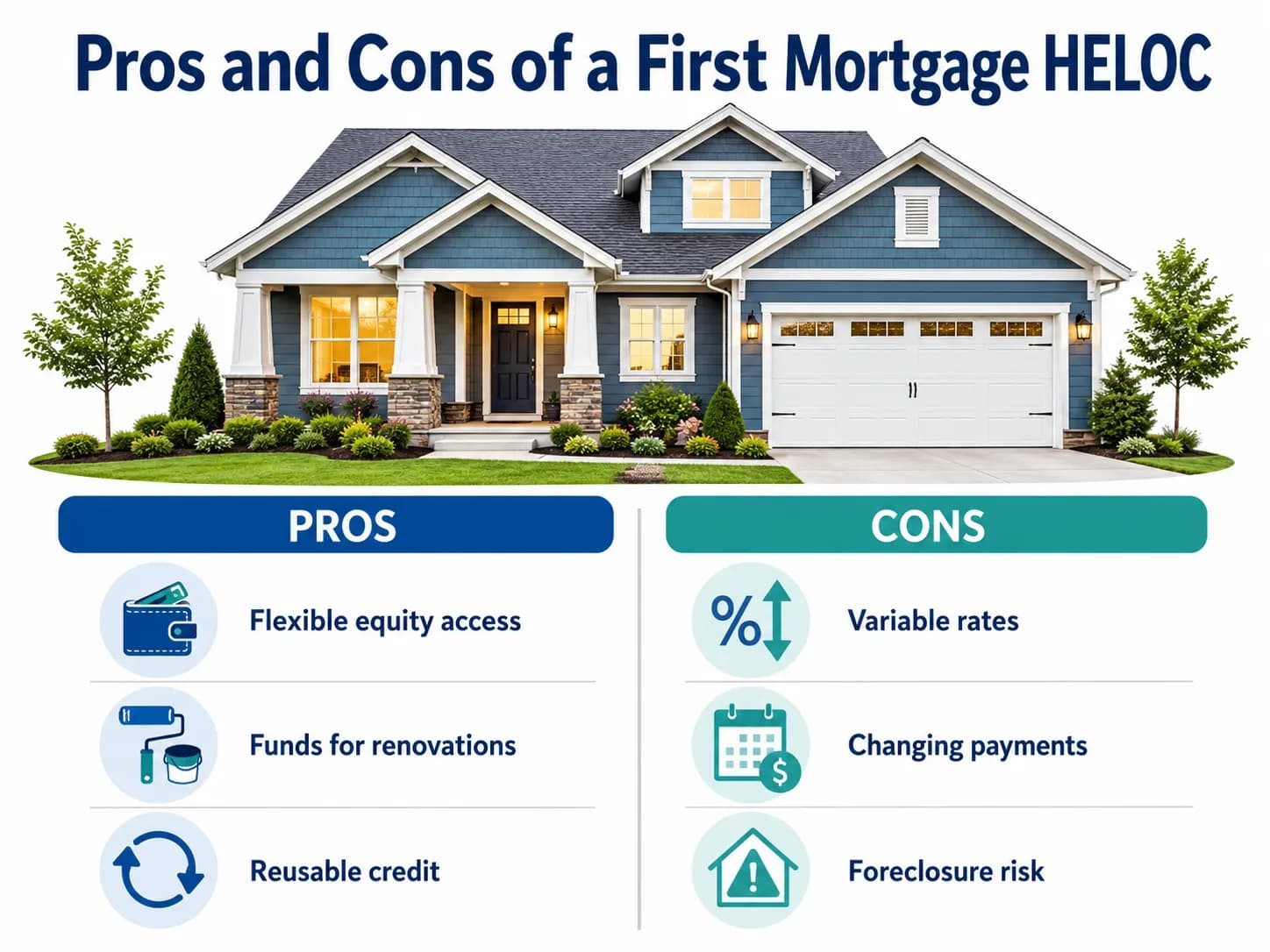 Pros and Cons of a First Mortgage HELOC | Is It Worth It?